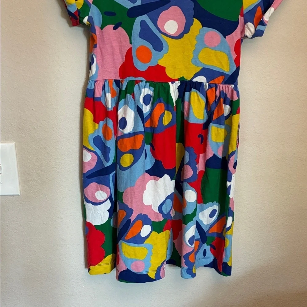 Mini Boden Colorful Floral Kids Dress with Butterflies